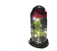 Rosa Eterna,Rosa Stabilizzata Fiore artificiale rosa eterno in lamina d'oro 24 carati con luci a cupola for la decorazione domestica Regalo di compleanno luce ambientale for San Valentino(29)