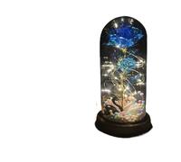 Rosa Eterna,Rosa Stabilizzata Fiore artificiale rosa eterno in lamina d'oro 24 carati con luci a cupola for la decorazione domestica Regalo di compleanno luce ambientale for San Valentino(13)