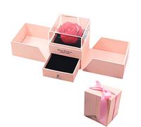 Rosa Eterna, Rosa Stabilizzata Vera Idee Regalo Donna Compleanno Regalo Fatto a Mano Con Rosa Eterna Per la Sua Donna Per la Sua Donna Moglie Fidanzata Madre Per Anniversario Mamma Natale San