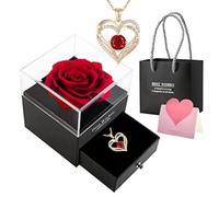 Rosa eterna stabilizzata Rose Conservata, Rosa Eterna Vera,Natural Preservada Fiori Confezione Regalo Festa della Mamma Idee Regalo per la Festa della Mamma,Natale,Compleanno Anniversario