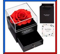 Rosa Eterna Stabilizzata Rossa Confezione Portagioie Box Scatola Regalo da Donna