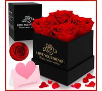 Rosa Eterna Stabilizzata Vera Idea Regalo Festa Della Mamma Rosa Rossa Cofanetto