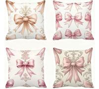Rosa Federe Cuscini Divan 50x50 Europa Settentrionale Federe Cuscino Letto Super Morbido Copricuscino Letto Set di 4 Cuscini Divano Decorazioni Autunnali Copricuscini, per Soggiorno Giardino E - 135