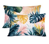 Rosa Federe Cuscini Letto 30x50 Giallo Copricuscino Letto Lino Copriguanciale con Cerniera Copri Cuscino Cervicale per Dormire Copricuscini Federe Lavabili Lavatrice, per Decorazioni Natalizie G - 416