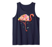 Rosa Fenicottero Acquerello T Shirt Fiori Hawaiani Flore Canotta