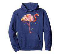 Rosa Fenicottero Acquerello T Shirt Fiori Hawaiani Flore Felpa con Cappuccio