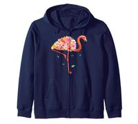 Rosa Fenicottero Acquerello T Shirt Fiori Hawaiani Flore Felpa con Cappuccio