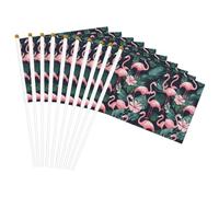 Rosa fenicottero Stampa Palmare Bandiera Versatile Bandiere Matrimonio Compleanno Vacanze Sport Decor Parata Show