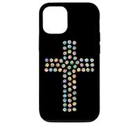Rosa Fiore Divina Fede Religiosa Croce Cristiana Cristo Custodia per iPhone 12/12 Pro