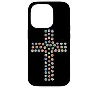 Rosa Fiore Divina Fede Religiosa Croce Cristiana Cristo Custodia per iPhone 14 Pro