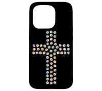 Rosa Fiore Divina Fede Religiosa Croce Cristiana Cristo Custodia per iPhone 15 Pro