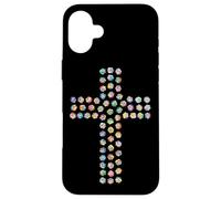 Rosa Fiore Divina Fede Religiosa Croce Cristiana Cristo Custodia per iPhone 16 Plus
