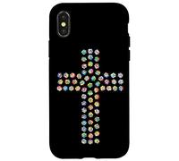 Rosa Fiore Divina Fede Religiosa Croce Cristiana Cristo Custodia per iPhone X/XS