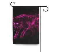 Rosa Fluorescente Lupo Animale Navy Bandiere Outdoor Pasqua Porta Banner per Portico Decorazione 28x40 double sided