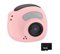 Rosa - Fotocamera portatile da 720p per bambini e adolescenti, con coperchio creativo, facile per progetti scolastici, utilizza una piccola fotocamera digitale per bambini ogni giorno, rosa