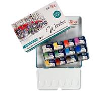 Rosa Gallery Watercolour Paint Set Metallo Tin Tutto Completo Vaschette Artista