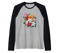 Rosa, Giglio, e, Uccello del Paradiso, Illustrazione Maglia con Maniche Raglan
