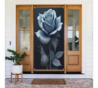 Rosa, grigia, bianca, stampa n. 795, copertine decorative per porta, decorazione per interni ed esterni, primavera, estate, autunno, inverno, Halloween, Natale, decorazioni per la casa