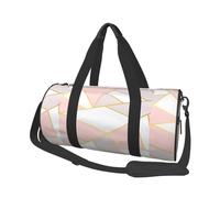 Rosa Grigio geometrico, Borsone da viaggio di grande capacità Borsa rotonda Borsa da viaggio sportiva Borsa da viaggio Borsa da fitness