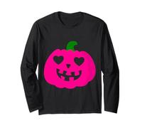 Rosa Halloween Cuore Zucca Jack-o-Lantern Sinistro Haunt Maglia a Manica