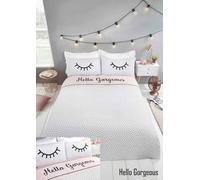 Rosa Hello Splendido a Pois Reversibile Copripiumino Rosa Set da Letto