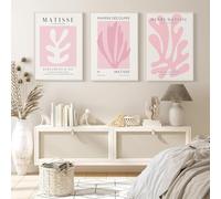 Rosa Henri Matisse Wall Art Henri Matisse Poster Astratto Matisse Pittura su tela Matisse Stampe Matisse Per Moderna Home Decor Picture 40X60cmX3 Senza Cornice