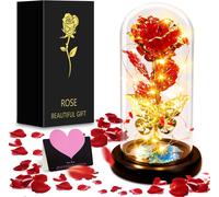 Rosa Idea Regalo Festa della Mamma Rosa Eterna luci LED Confezione Regalo festa