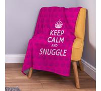 Rosa Keep Calm And Coccole Design Morbido Coperta IN Pile Coperta