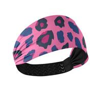 Rosa leopardo Stampa Antiscivolo morbido fasce elastiche testa sudore fasce per le donne per Yoga make up Palestra accessori para el cabello de mujeres