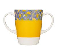 Rosa Lifestyle Tazza in melamina con due manici, leggera, 126 g, capacità 400 ml, aiuto per la mobilità quotidiana per anziani, demenza, tremori, artrite e presa debole (giallo)