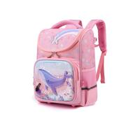 (Rosa, M) Zaino per studenti e scuola, motivo: balena, astronauta, grande capacitÃ e resistente all'usura