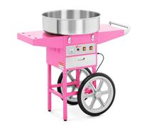 Rosa Macchina per zucchero filato con carrello - 52 cm | Royal Catering