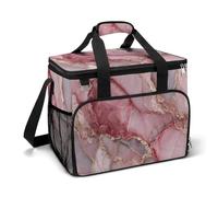 Rosa Marmo Pietra Texture Campeggio Cooler Bag Isolato Spiaggia Coolers Portatile a Prova di Perdita Borse con Tracolla