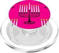 Rosa Menorah Hanukkah Stampa Ebraica Purim PopSockets PopGrip per MagSafe