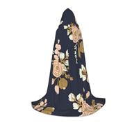 Rosa Motivo Floreale Fiore Disegnato Stampa Halloween Costumi Vestiti Halloween Costume Medievale Mantello Per Le Donne Degli Uomini Rinascimento Con Cappuccio Mantello