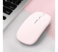 (Rosa) Mouse Bluetooth silenzioso Marcaron Computer Laptop Mouse ottico Wireless per tablet iPad Samsung