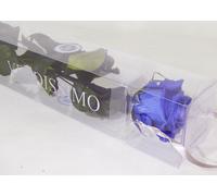 ROSA NATURALE STABILIZZATA AMOROSA CON STELO E FOGLIE IDEA REGALO