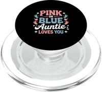 Rosa o Blu Auntie Loves You Baby Shower PopSockets PopGrip per MagSafe