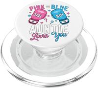 Rosa o Blu Auntie Loves You Boxing Gender Reveal Party PopSockets PopGrip per MagSafe