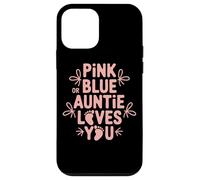Rosa o blu Auntie Loves You Cute Reveal Custodia per iPhone 12 mini