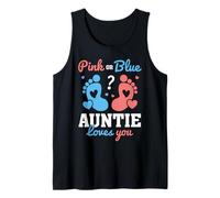 Rosa o Blu Auntie Loves You Gender Reveal Auntie Aunt Canotta