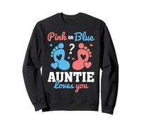 Rosa o Blu Auntie Loves You Gender Reveal Auntie Aunt Felpa