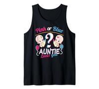 Rosa o blu Auntie Loves You - Gender Reveal Baby Shower Canotta