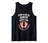 Rosa o Blu Auntie Loves You Gender Reveal Canotta