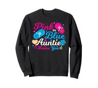Rosa o Blu Auntie Loves You Gender Reveal Felpa