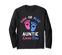 Rosa o blu Auntie Loves You Maglia a Manica