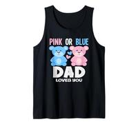 Rosa o Blu Dad Loves You Bear Gender Reveal Party Canotta