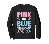 Rosa o Blu I già Love You Baby Annuncio Maglia a Manica