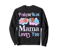 Rosa O Blu Mamma Loves You Baby Shower Genere Rivela Mamma Ma Felpa