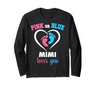 Rosa o Blu Mimi Loves You Heart Sesso Reveal Maglia a Manica